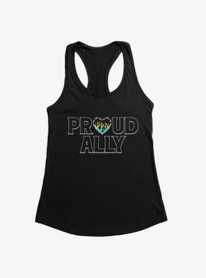 Pride Proud Ally Flames Womens Tank Top