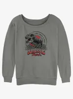 Jurassic Park T-Rex Logo Womens Slouchy Sweatshirt