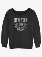 MTV New York Collegiate Logo Womens Slouchy Sweatshirt