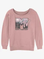 MTV Outdoor Mountain Logo Womens Slouchy Sweatshirt