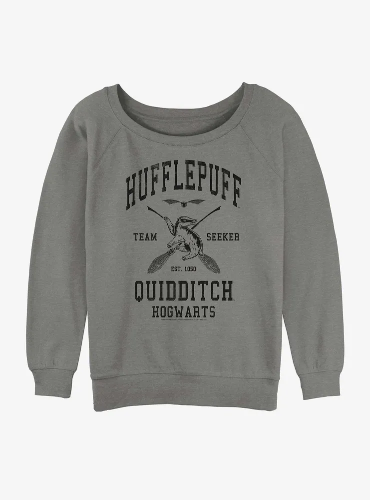 Harry Potter Hufflepuff Quidditch Seeker Womens Slouchy Sweatshirt