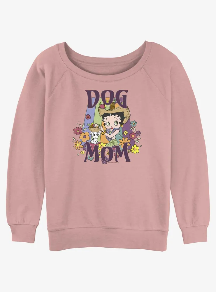 Betty Boop Dog Mom Womens Slouchy Sweatshirt