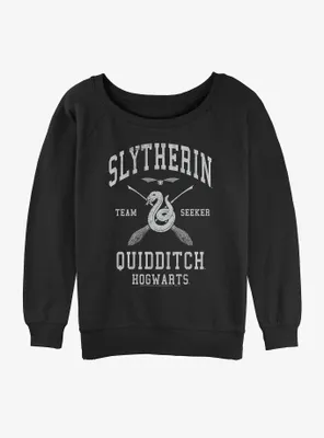 Harry Potter Slytherin Quidditch Seeker Womens Slouchy Sweatshirt