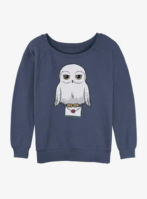 Harry Potter Hedwig Mail Womens Slouchy Sweatshirt