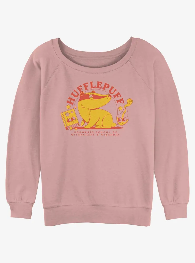 Harry Potter Witchcraft & Wizardry Hufflepuff Womens Slouchy Sweatshirt