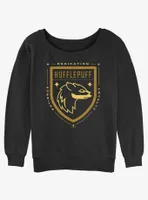 Harry Potter Hufflepuff Crest Womens Slouchy Sweatshirt