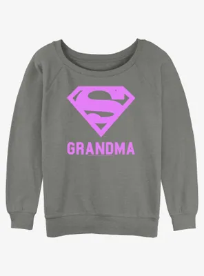 DC Comics Superman Super Grandma Womens Slouchy Sweatshirt