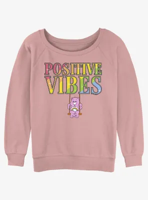 Care Bears Cheer Bear Positive Vibes Womens Slouchy Sweatshirt