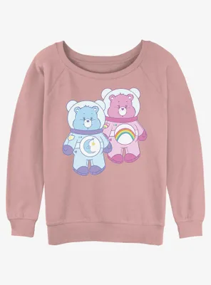 Care Bears Space Suits Womens Slouchy Sweatshirt