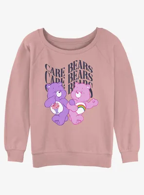 Care Bears Classic Share Bear and Cheer  Womens Slouchy Sweatshirt