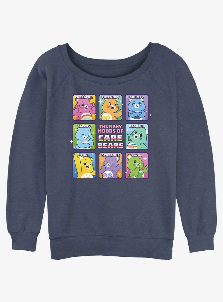 Care Bears Many Moods Womens Slouchy Sweatshirt