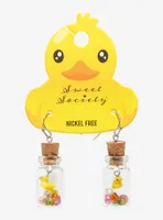 Sweet Society Rubber Duckie Jar Drop Earrings