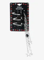 Social Collision 8 Ball Star Chain Hair Clip Set