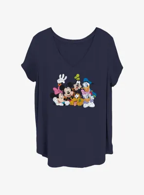 Disney Mickey Mouse Group Womens T-Shirt Plus