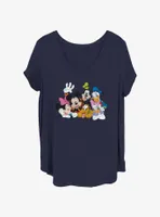 Disney Mickey Mouse Group Womens T-Shirt Plus