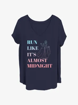 Disney Cinderella Run Like It's Almost Midnight Womens T-Shirt Plus