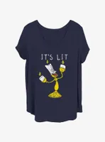 Disney Beauty and the Beast It's Lit Womens T-Shirt Plus