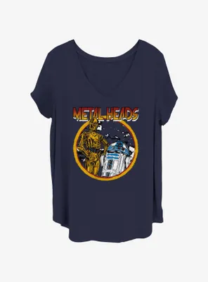 Star Wars Metal Droids Womens T-Shirt Plus