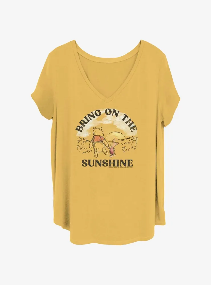 Disney Winnie The Pooh Bring On Sunshine Womens T-Shirt Plus