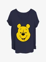 Disney Winnie The Pooh Big Face Womens T-Shirt Plus