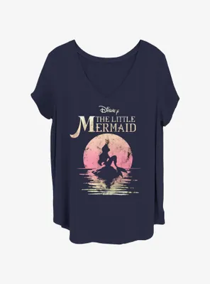 Disney The Little Mermaid Moonlit Ariel Womens T-Shirt Plus