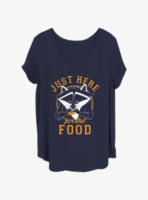 Disney Pocahontas Meeko Here For Food Womens T-Shirt Plus