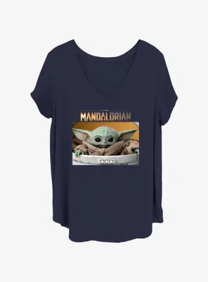 Star Wars The Mandalorian Grogu Portrait Womens T-Shirt Plus