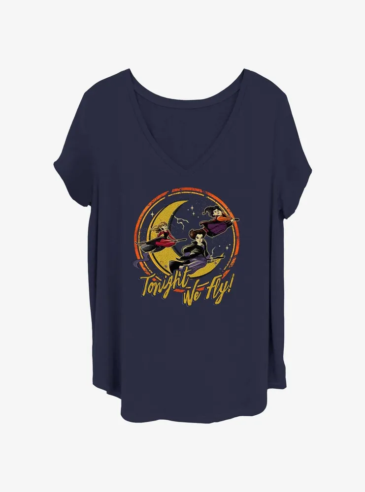 Disney Hocus Pocus Tonight We Fly Womens T-Shirt Plus