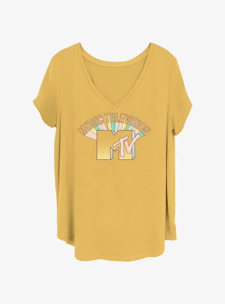 MTV Pastel Logo Womens T-Shirt Plus