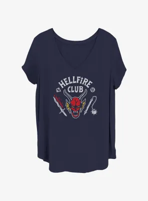 Stranger Things Hellfire Club Womens T-Shirt Plus