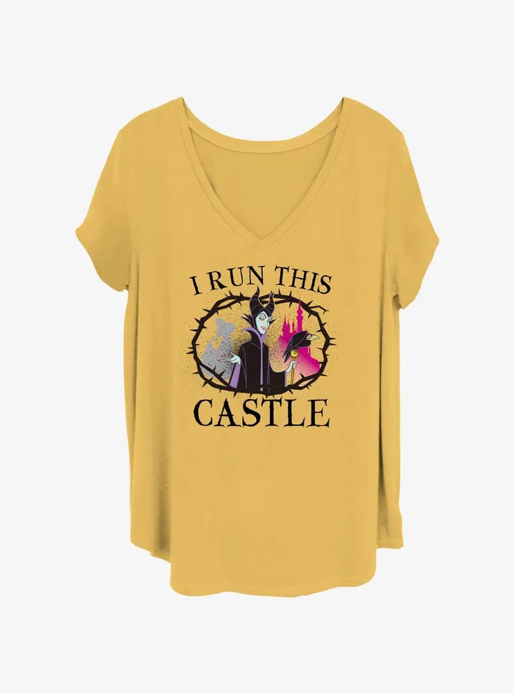 Disney Sleeping Beauty Maleficent I Run This Castle Womens T-Shirt Plus