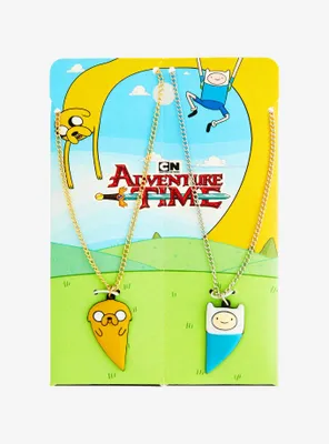 Adventure Time Finn & Jake Best Friend Necklace Set