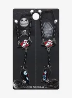 The Nightmare Before Christmas Jack & Sally Heart Best Friend Necklace Set