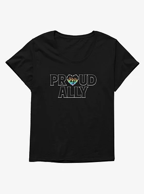 Pride Proud Ally Flames Girls T-Shirt Plus