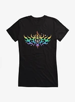 Pride Rainbow Flame Heart Girls T-Shirt