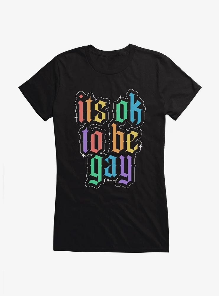 Pride It's Ok To Be Gay Girls T-Shirt