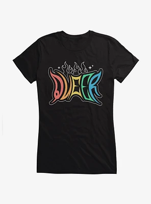 Pride Queer Flames Girls T-Shirt