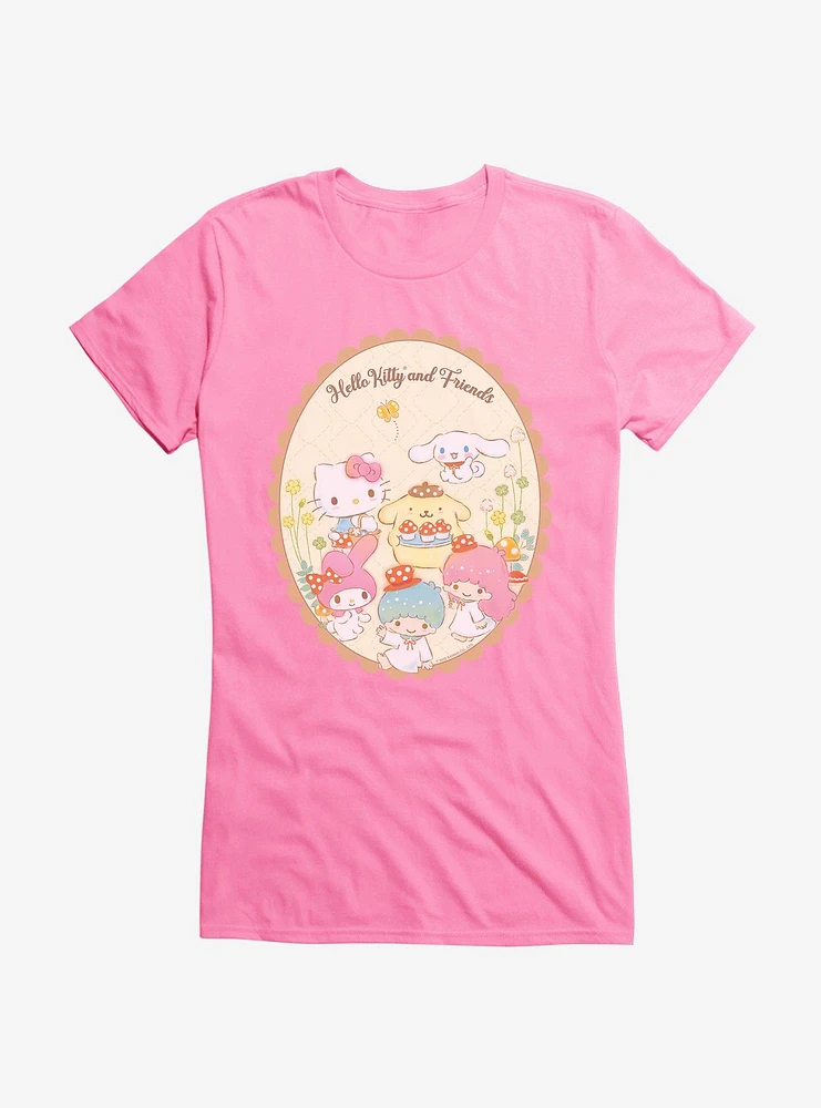 Hello Kitty And Friends Mushroom Cupcakes Girls T-Shirt