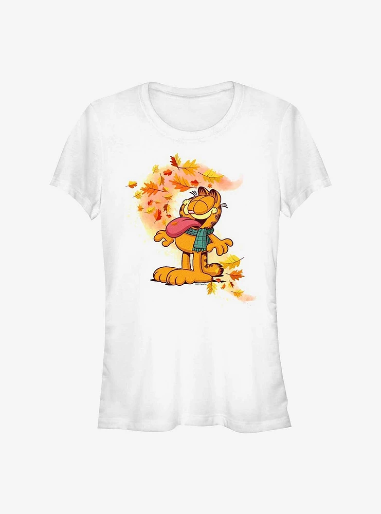 Garfield Autum Leaves Girls T-Shirt