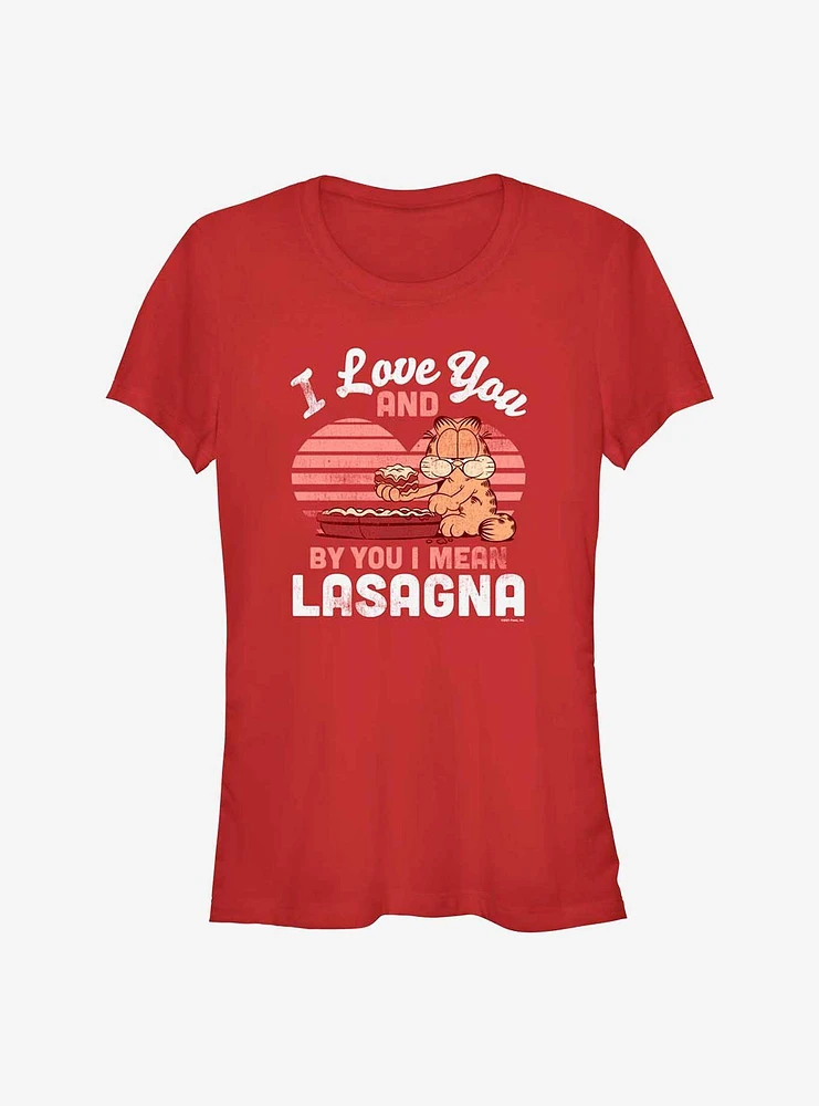 Garfield I Love You Lasagna Girls T-Shirt