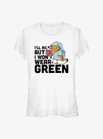 Garfield I'll Rise But I Won't Wear Green Girls T-Shirt