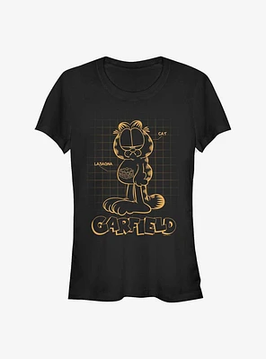 Garfield Cat Schematic Girls T-Shirt