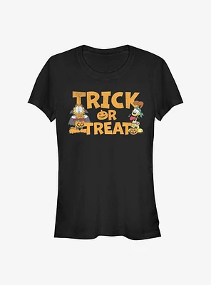 Garfield & Odie Halloween Trick Or Treat Girls T-Shirt