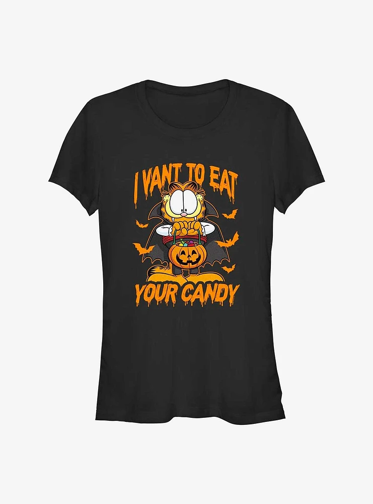 Garfield Dracula Cat Girls T-Shirt