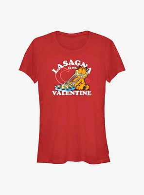 Garfield Lasagna Is My Valentine Girls T-Shirt