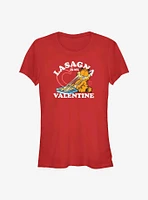 Garfield Lasagna Is My Valentine Girls T-Shirt