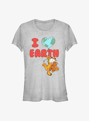 Garfield & Pooky I Heart Earth Girls T-Shirt