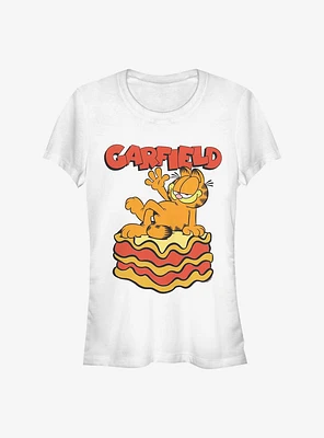 Garfield King Of Lasagna Girls T-Shirt