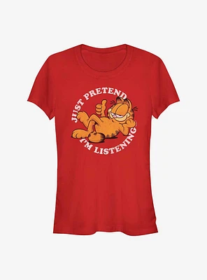 Garfield Not Listening Girls T-Shirt