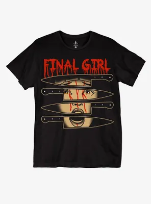 Final Girl Knives Boyfriend Fit Girls T-Shirt By Last Light